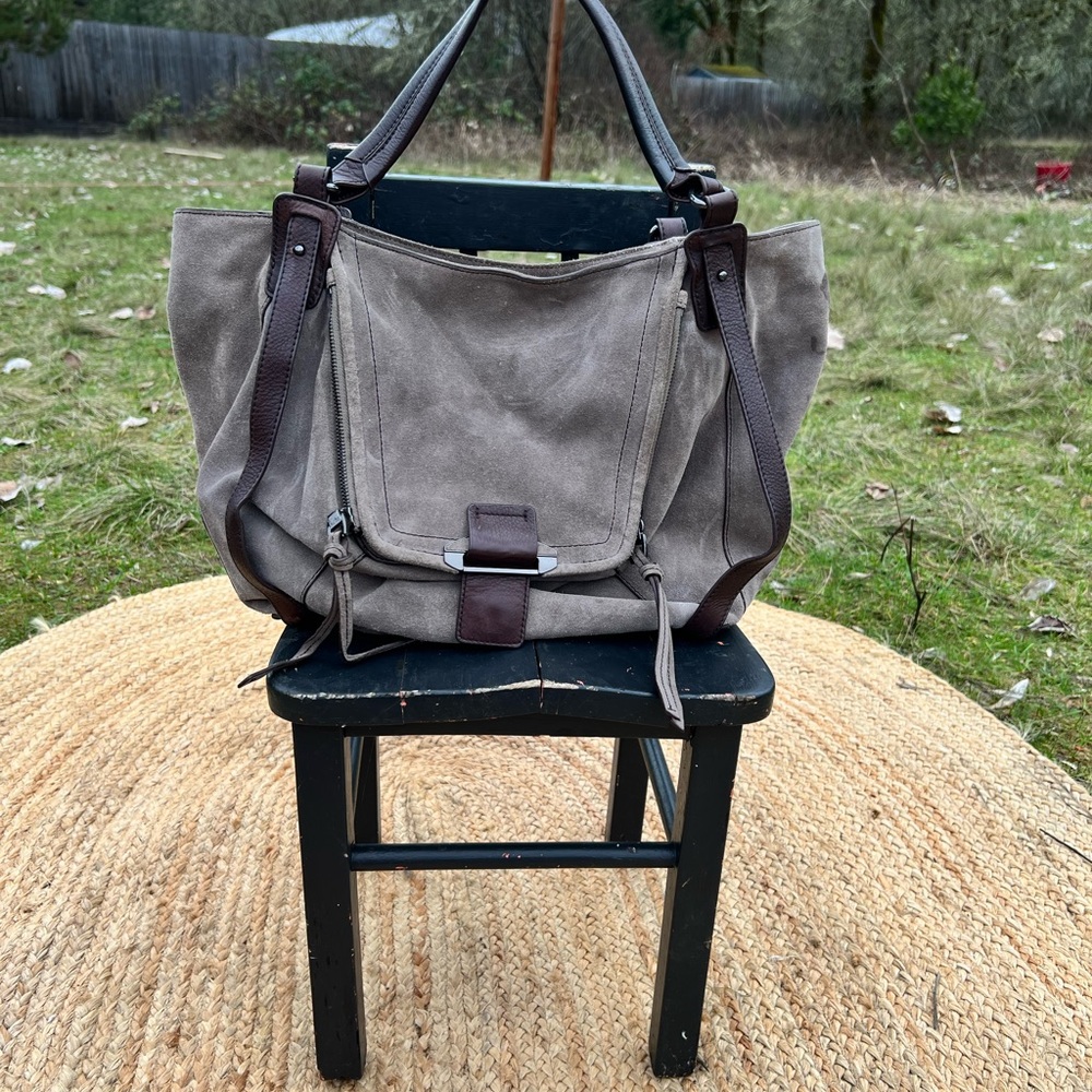 Elegant Gray Suede Women's Kooba Bag